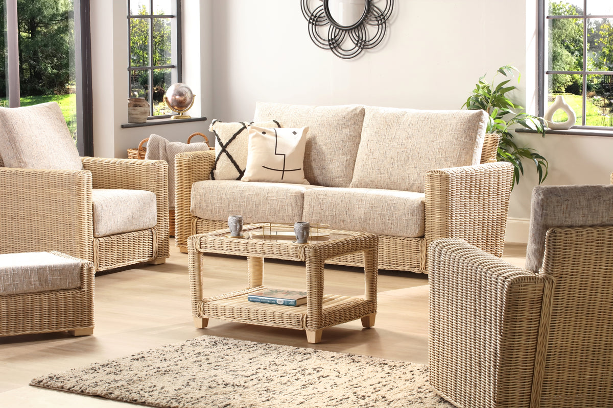 Burford 3 Seater Conservatory 3pc Sofa Set - Modern Rattan