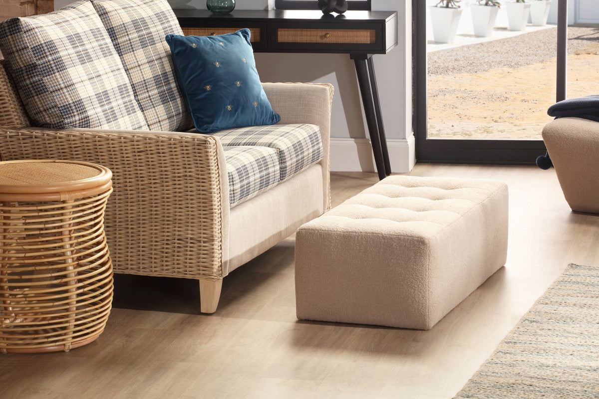 Small Ottoman Rectangular Footstool Bench - UK Made - H33cm x W110cm x D50cm