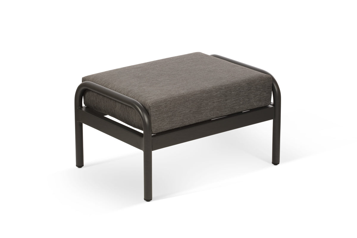 Bari Aluminium Outdoor Footstool in Grey