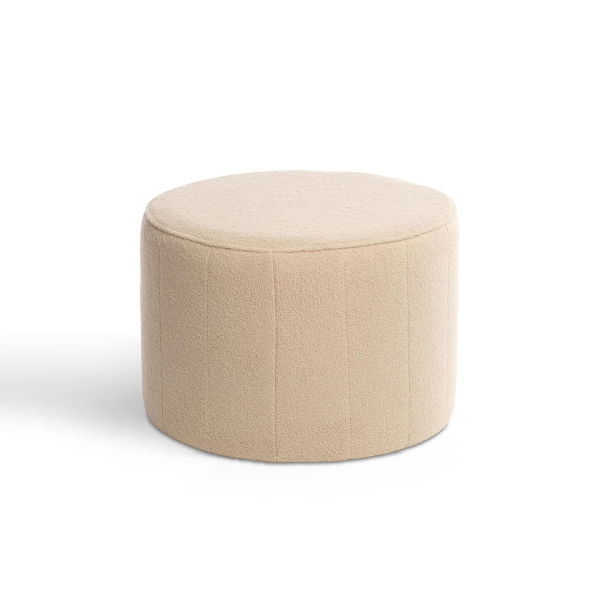 Desser Boucle Medium Round Ottoman Pouffe - D63cm x H45cm