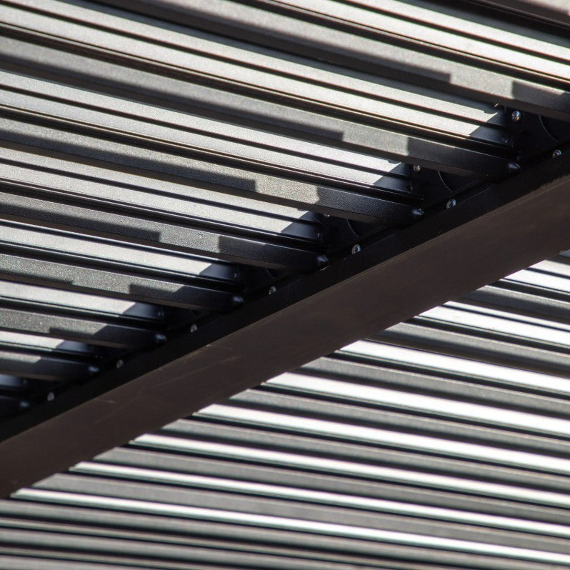 Meridia Pergola Aluminium Rectangular 3m x 4m - Frame Only in Black
