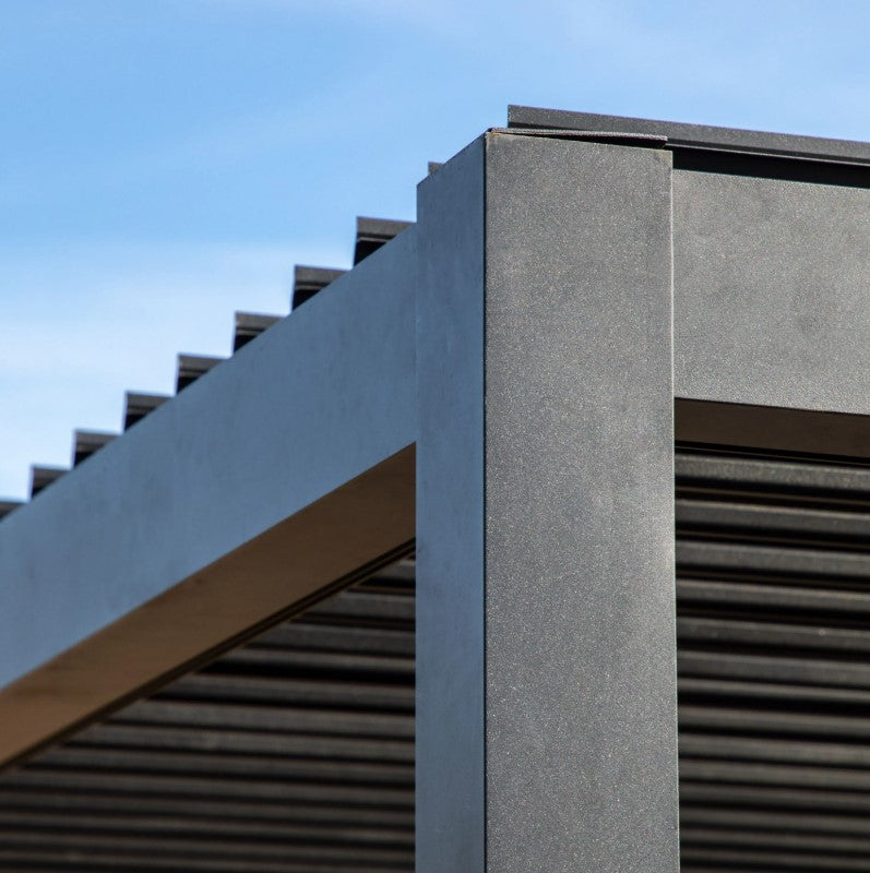 Meridia Pergola Aluminium Rectangular 3m x 4m - Frame Only in Black