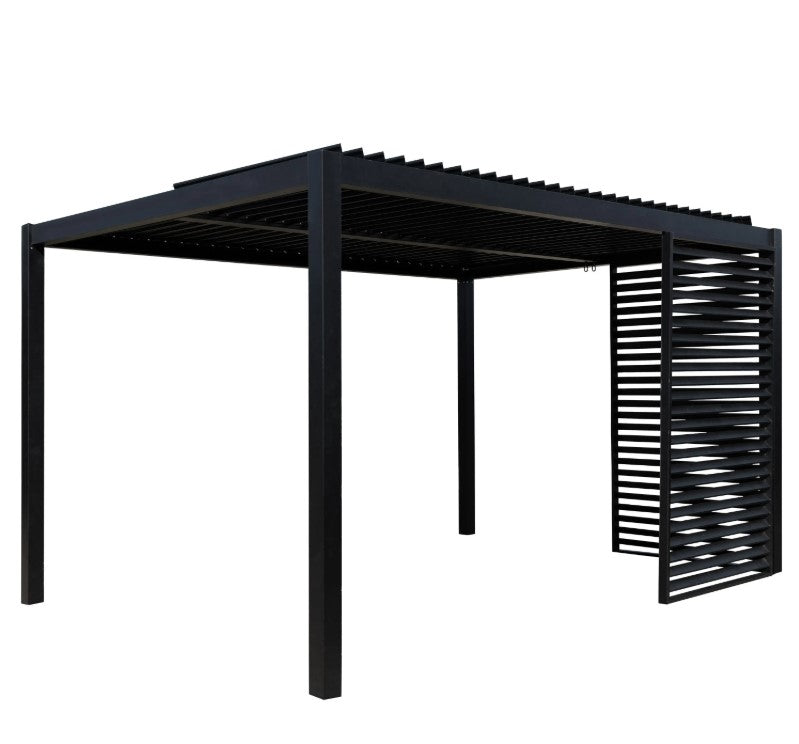 Meridia Pergola Aluminium Rectangular 3m x 4m - Frame Only in Black
