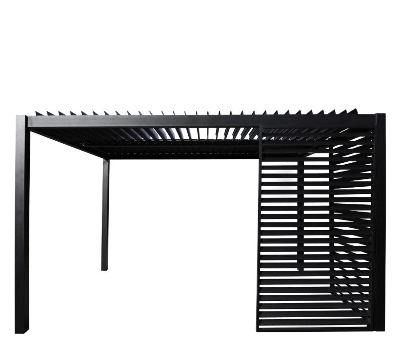 Meridia Pergola Aluminium Rectangular 3m x 4m - Frame Only in Black