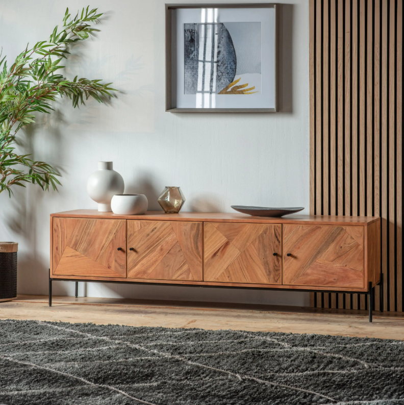 Ottawa Acacia Wooden Media Unit