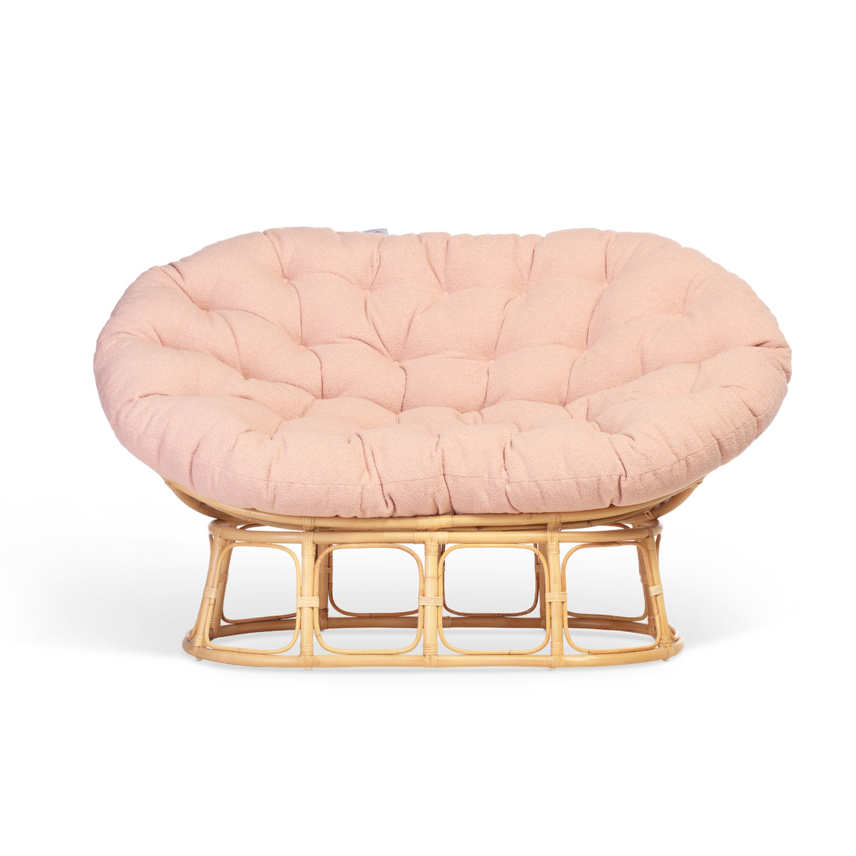 Papasan Sofa Boucle Powder Pink