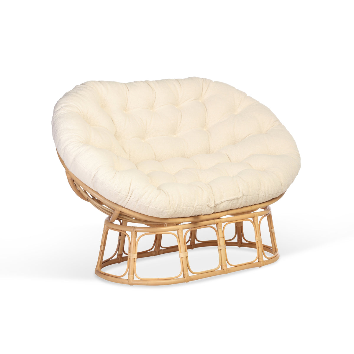 Papasan Natural Sofa Boucle Vanilla
