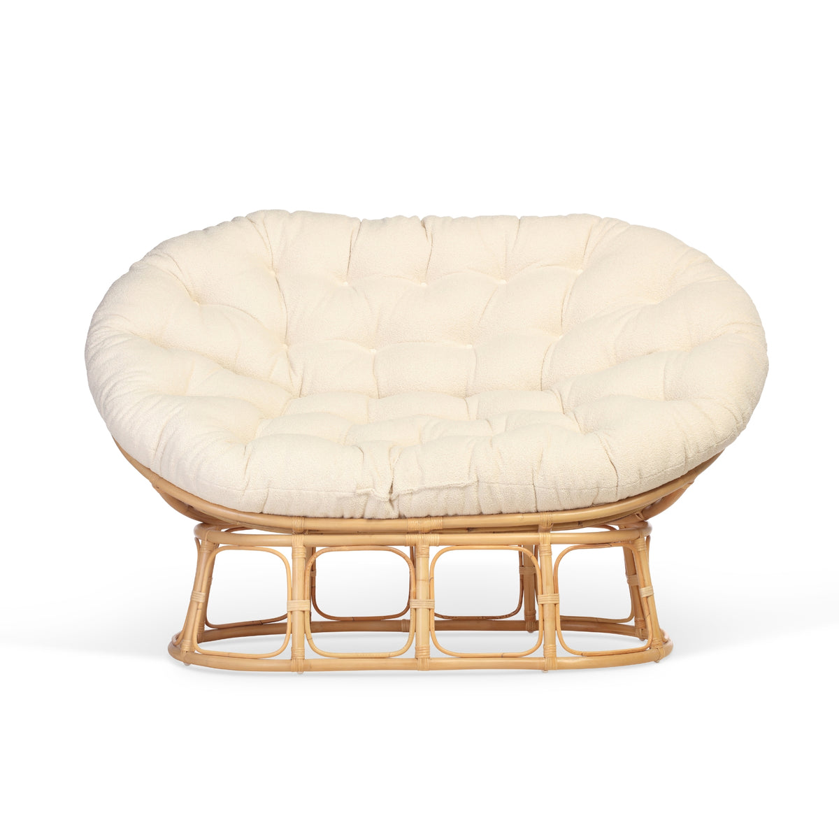 Papasan Natural Sofa Boucle Vanilla