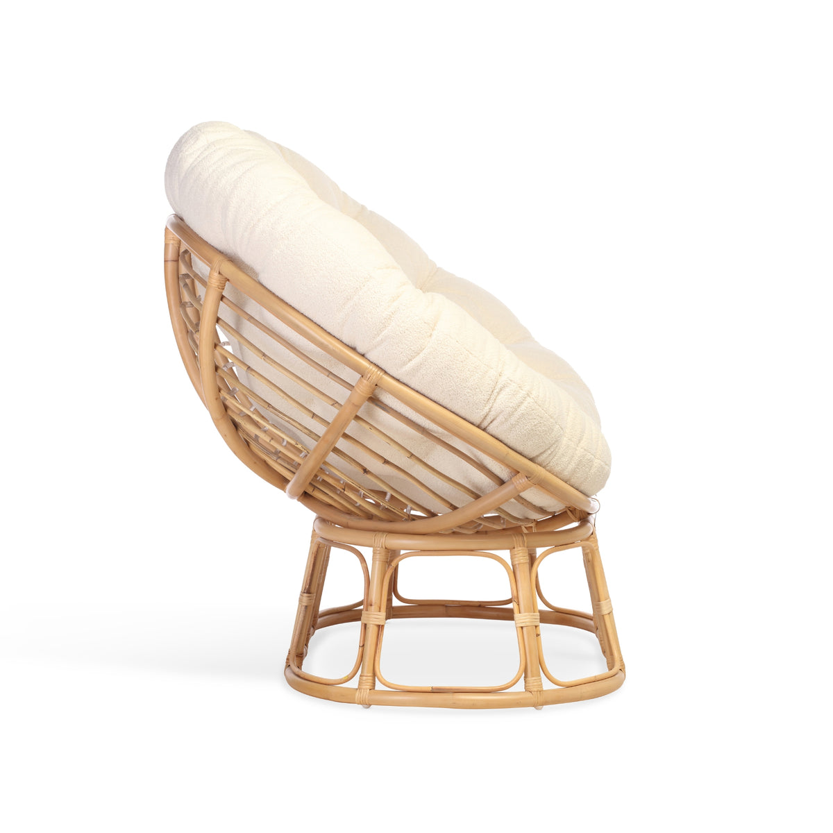 Papasan Natural Sofa Boucle Vanilla