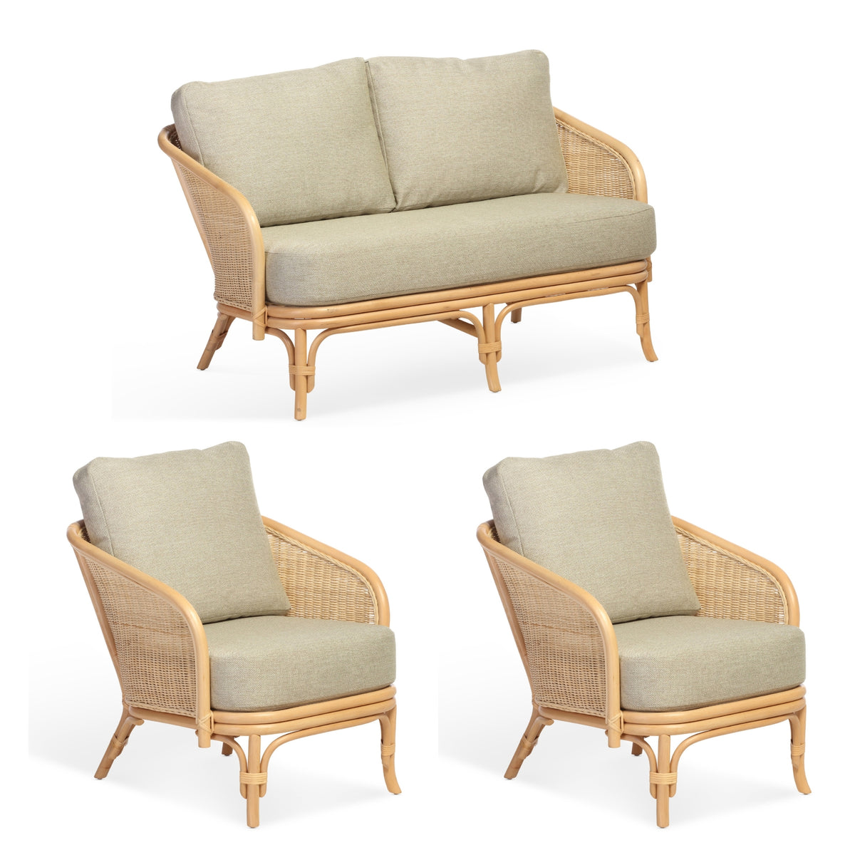 Desser Royal Rattan 2-Seater 3pc Suite| Handcrafted & Sustainable