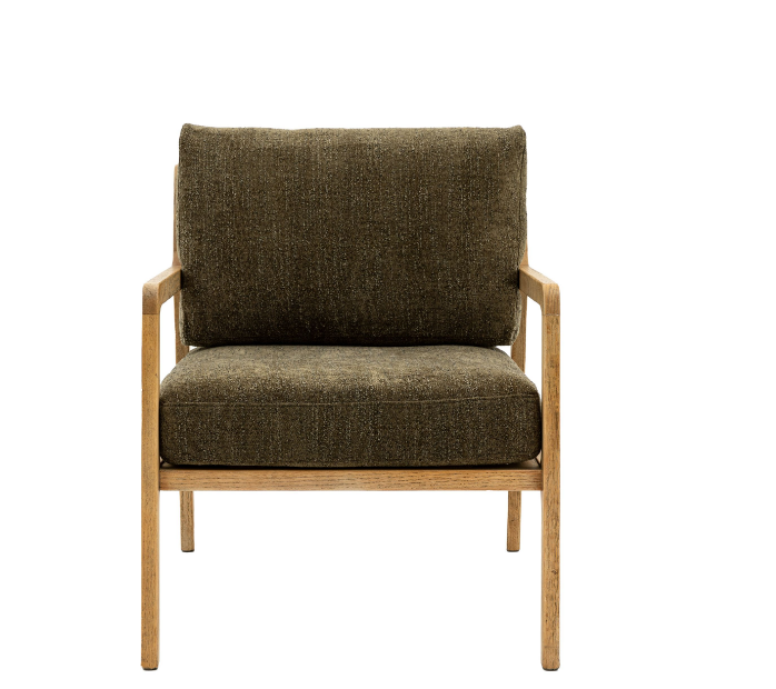 Cortes Green Chair with Oak Frame