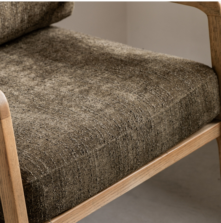 Cortes Green Chair with Oak Frame