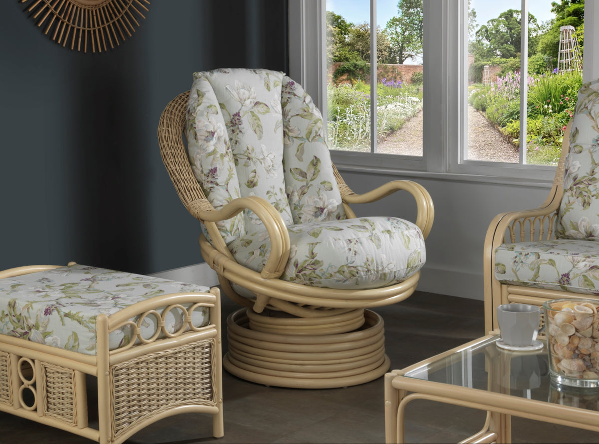 Vale Natural Wash Deluxe Swivel Rocker Chair