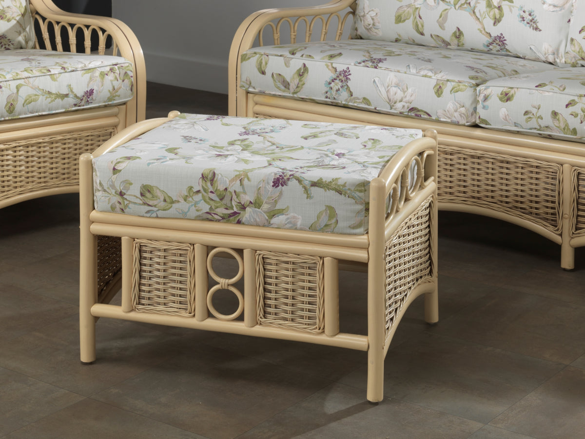 Vale Natural Wash Cane Footstool