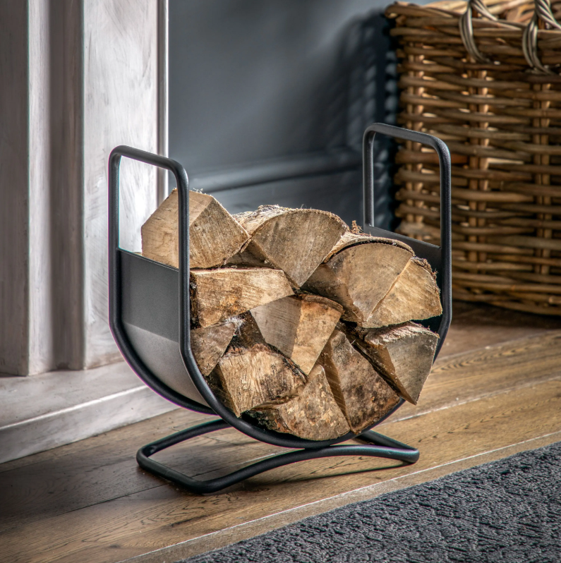 wood burning Black Wrought Iron Log Baskets