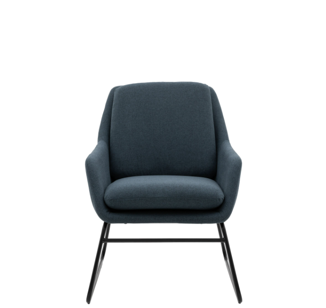 Furton Upholstered Armchair Navy Blue