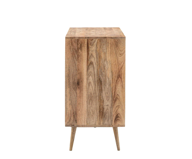 Tusano Mango Wood 2 Door Sideboard Cabinet Burnt Wax
