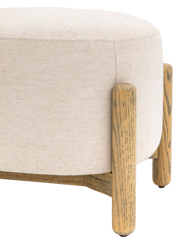 Tinto Cream Upholstered Footstool