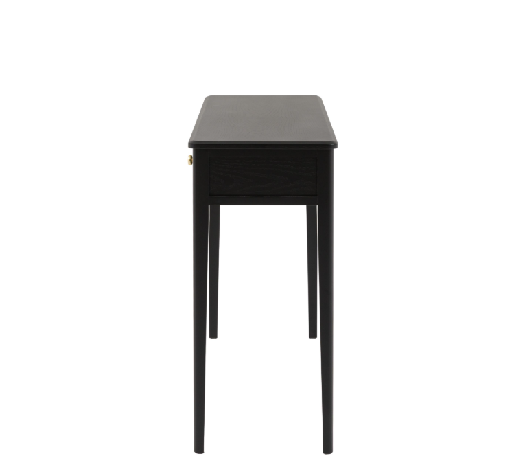 Accito Black 2 Drawer Console Table