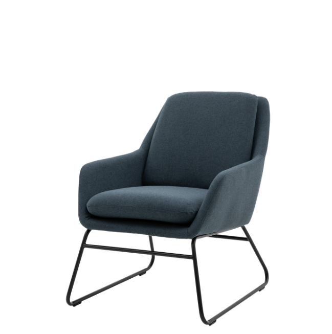 Furton Upholstered Armchair Navy Blue