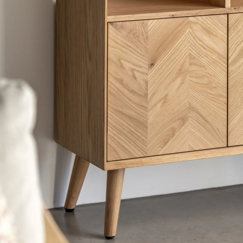 Mitrina 2 Door Open Display Bookshelves Unit