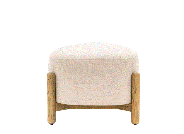 Tinto Cream Upholstered Footstool