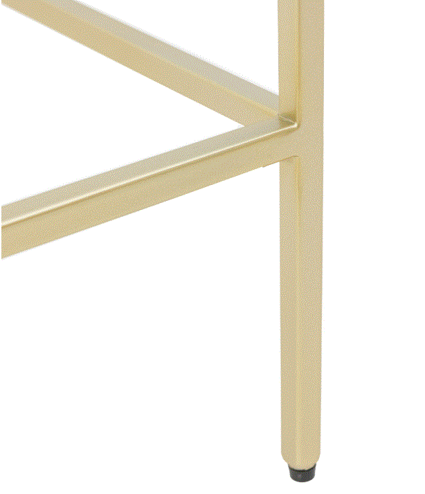 Rothwell Iron Gold Console Table with Glass Top