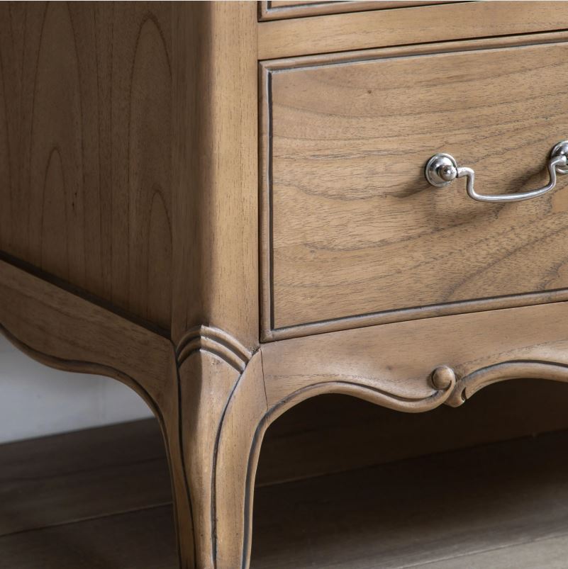 Cannes Vintage Ashwood 5 Drawer Chest