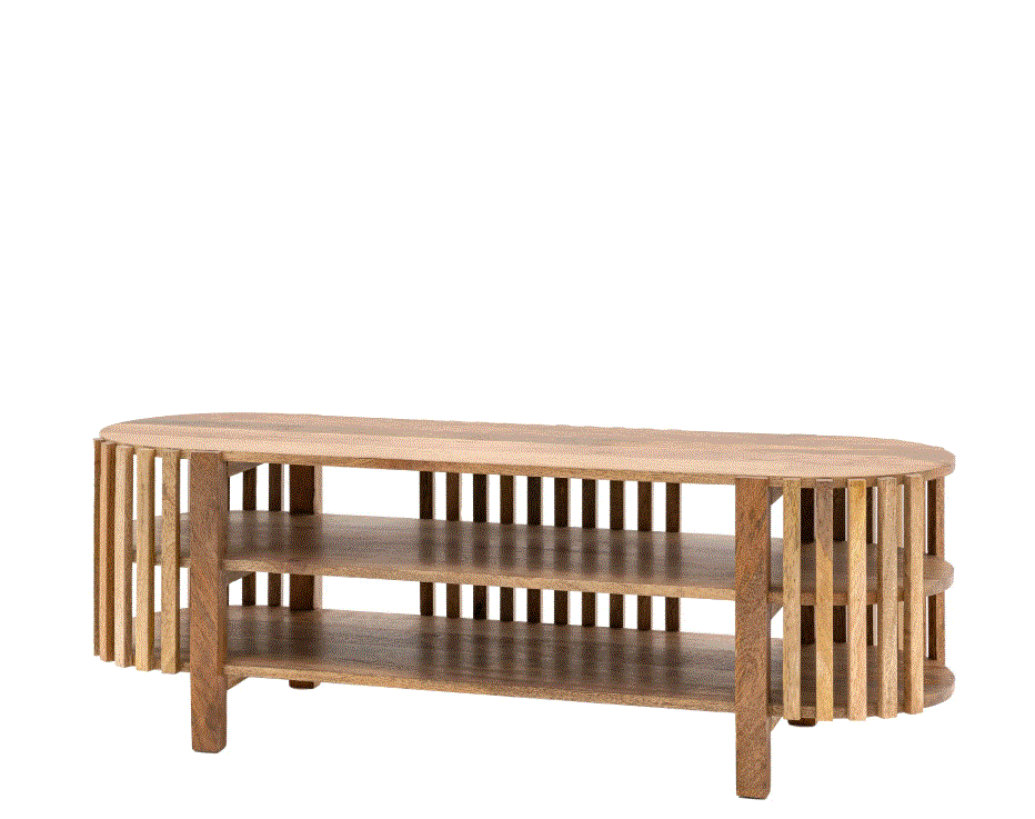 Voltess Mango Wood Media Unit