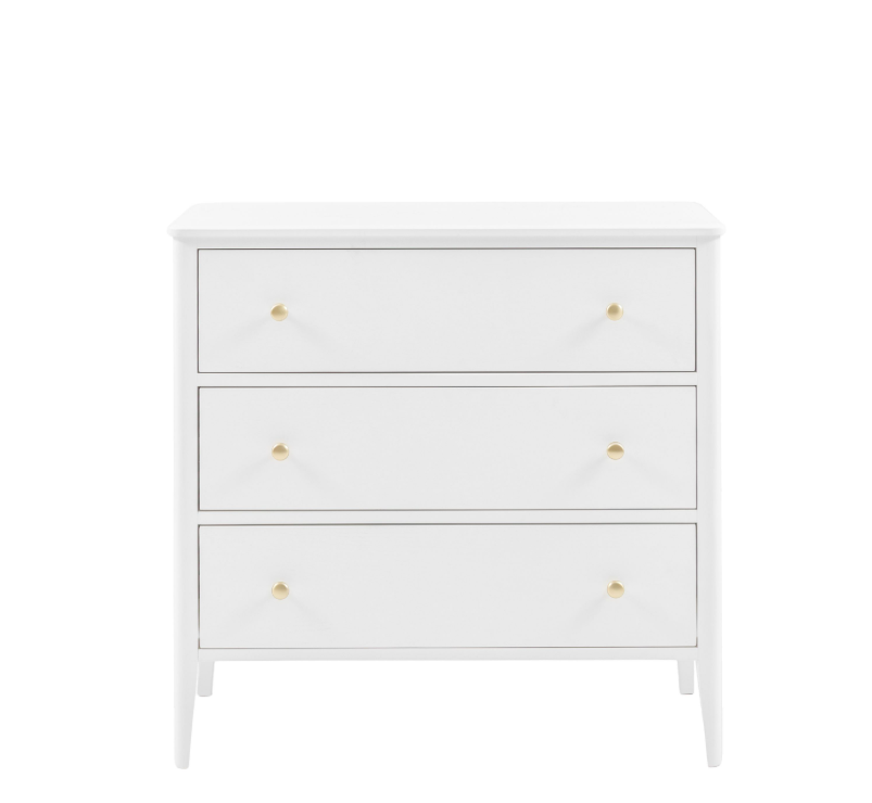Accito White 3 Drawer Wooden Chest