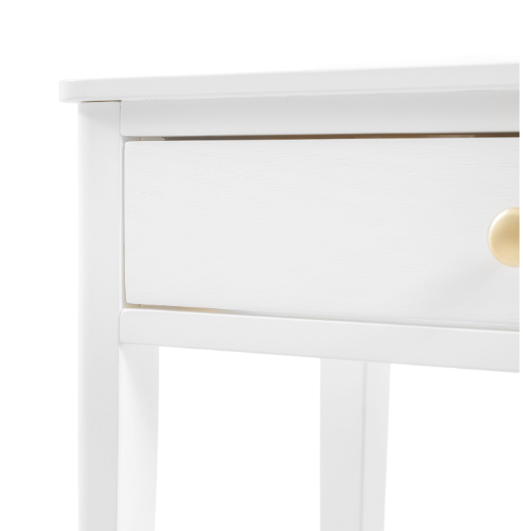 Accito White 2 Drawer Console Table