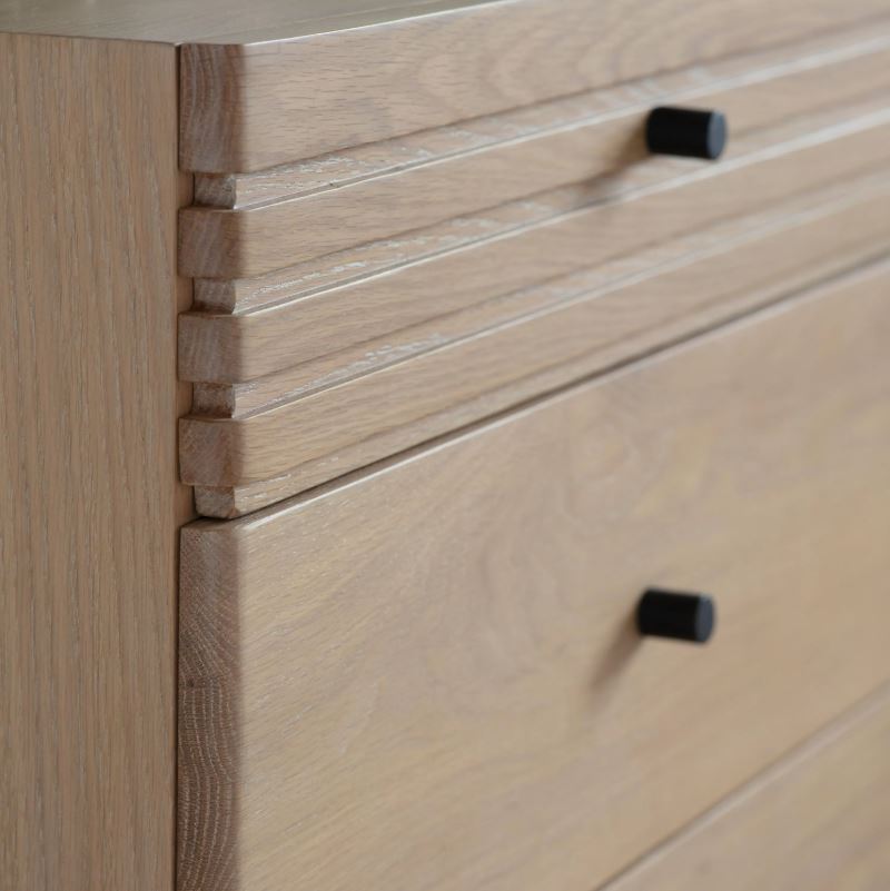 Okayino Oak Modern 6 Drawer Chest