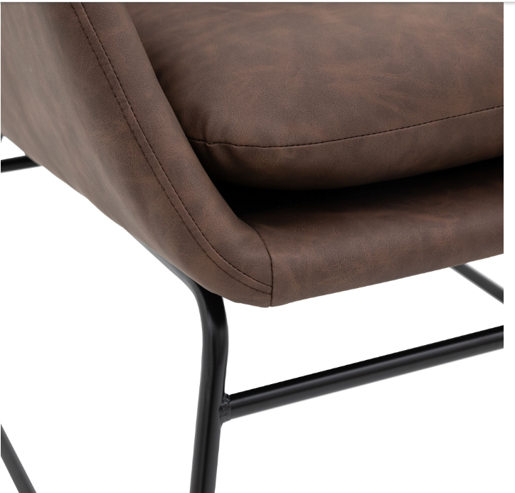 Furton Upholstered Brown Armchair