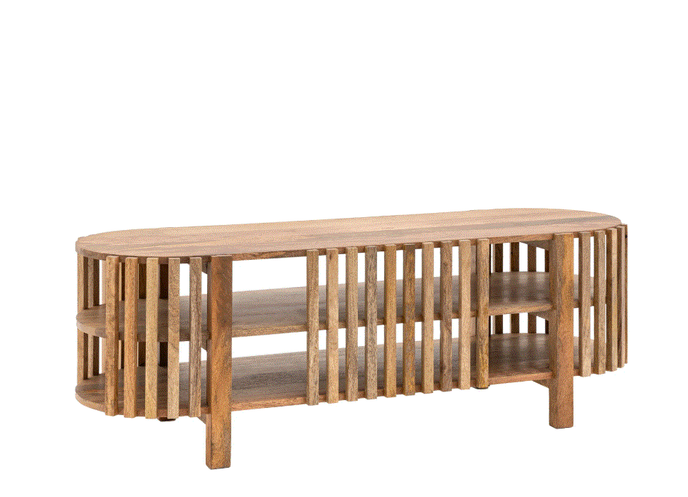 Voltess Mango Wood Media Unit