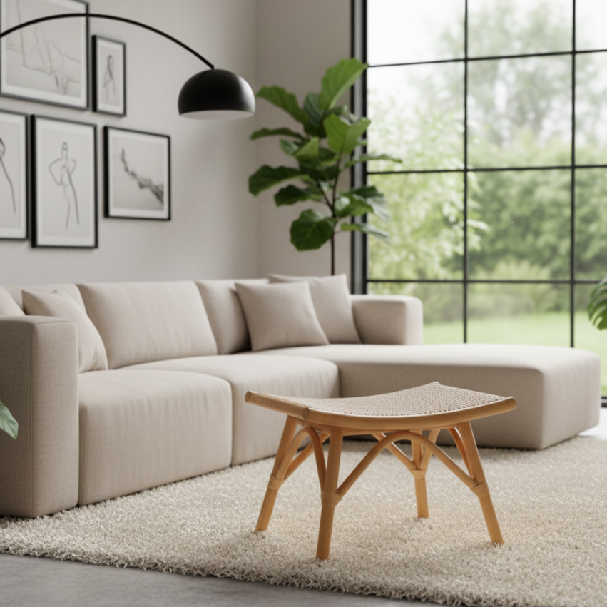 Cane Footstools – Desser