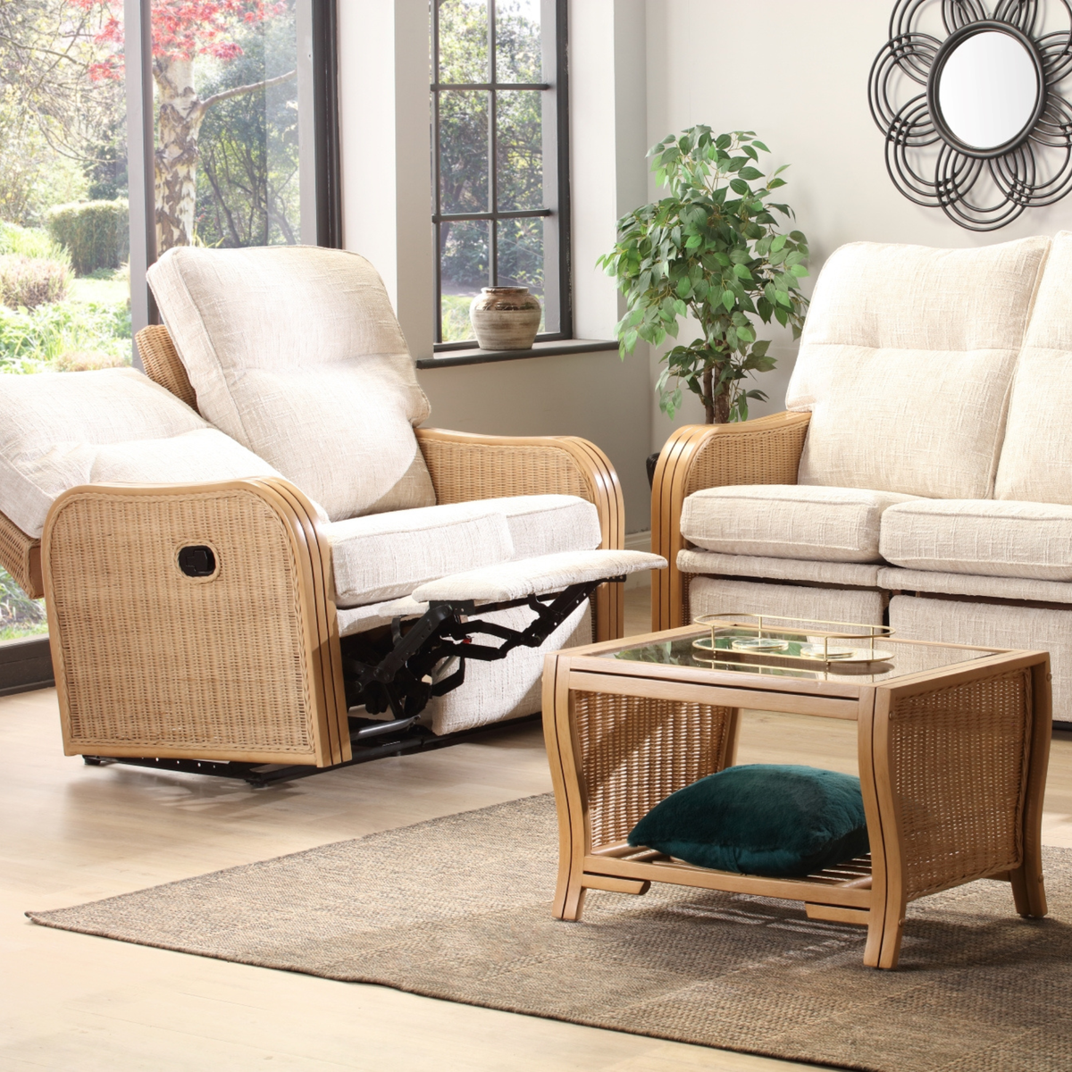 paris reclining range in cotton cream