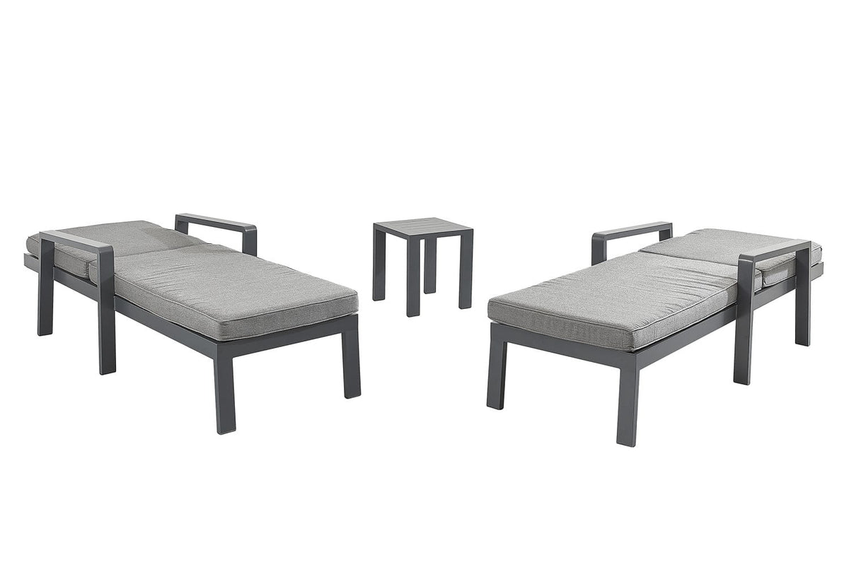 tutbury grey lounger set with side table uk made