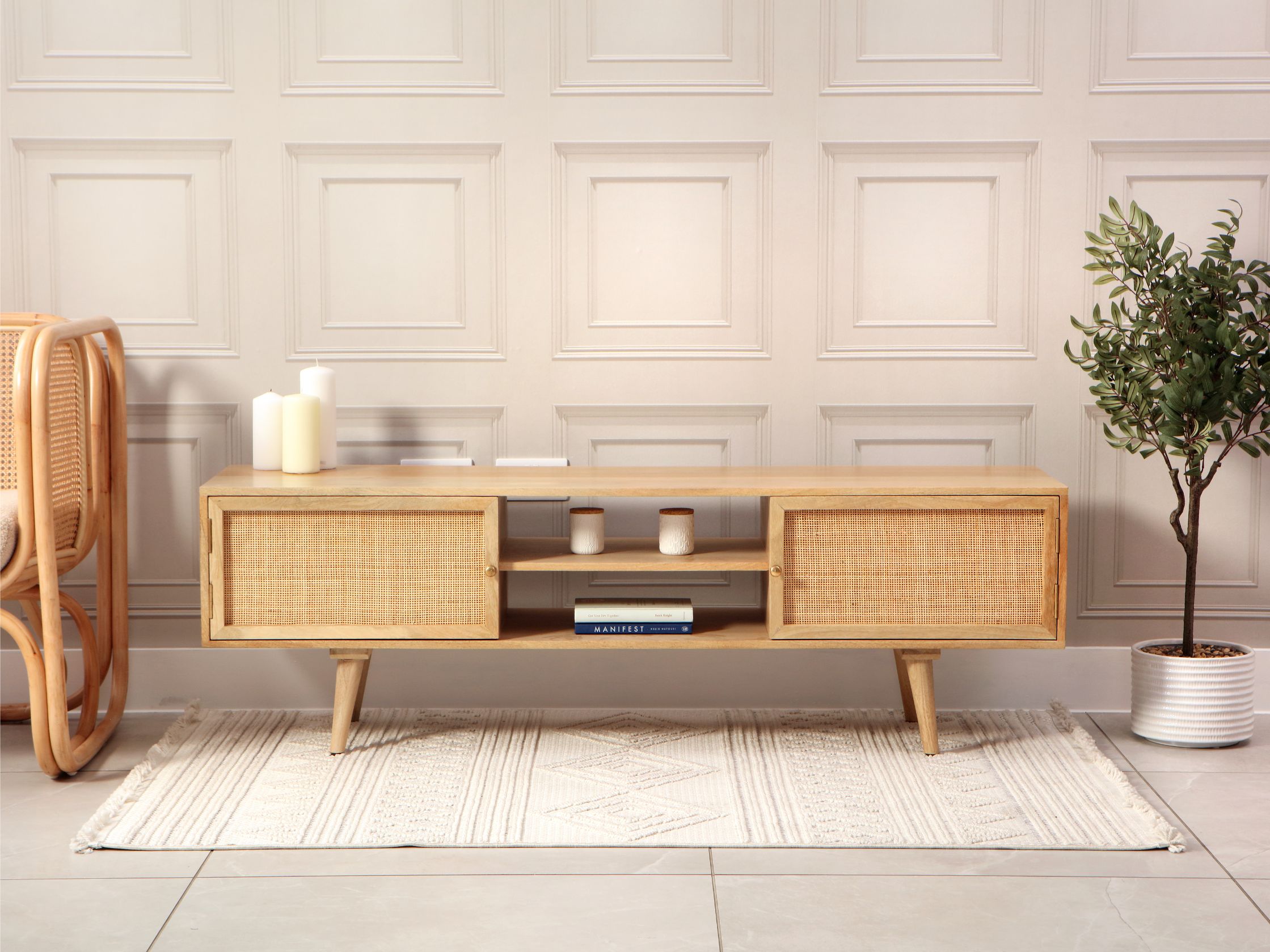 Wicker tv stand hotsell