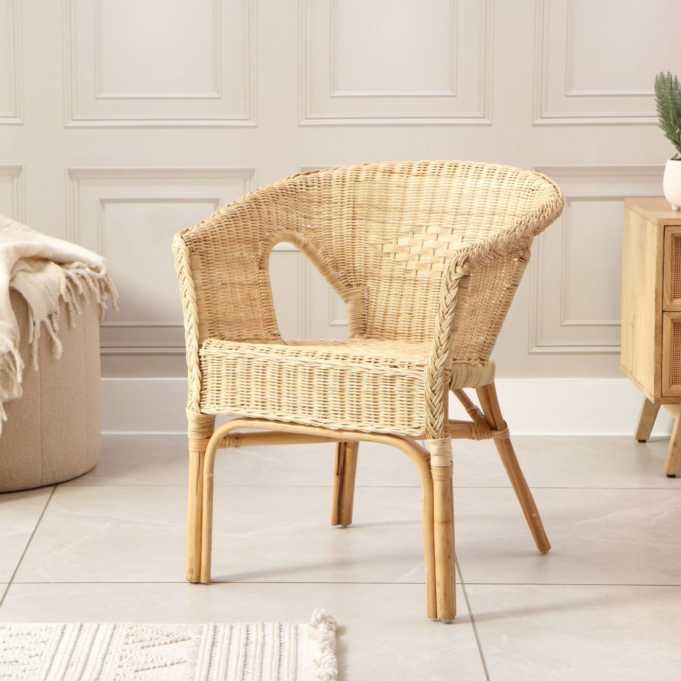 Adults Small Wicker Loom Chair Natural