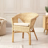 Adults Small Wicker Loom Chair with Cushion - Natural