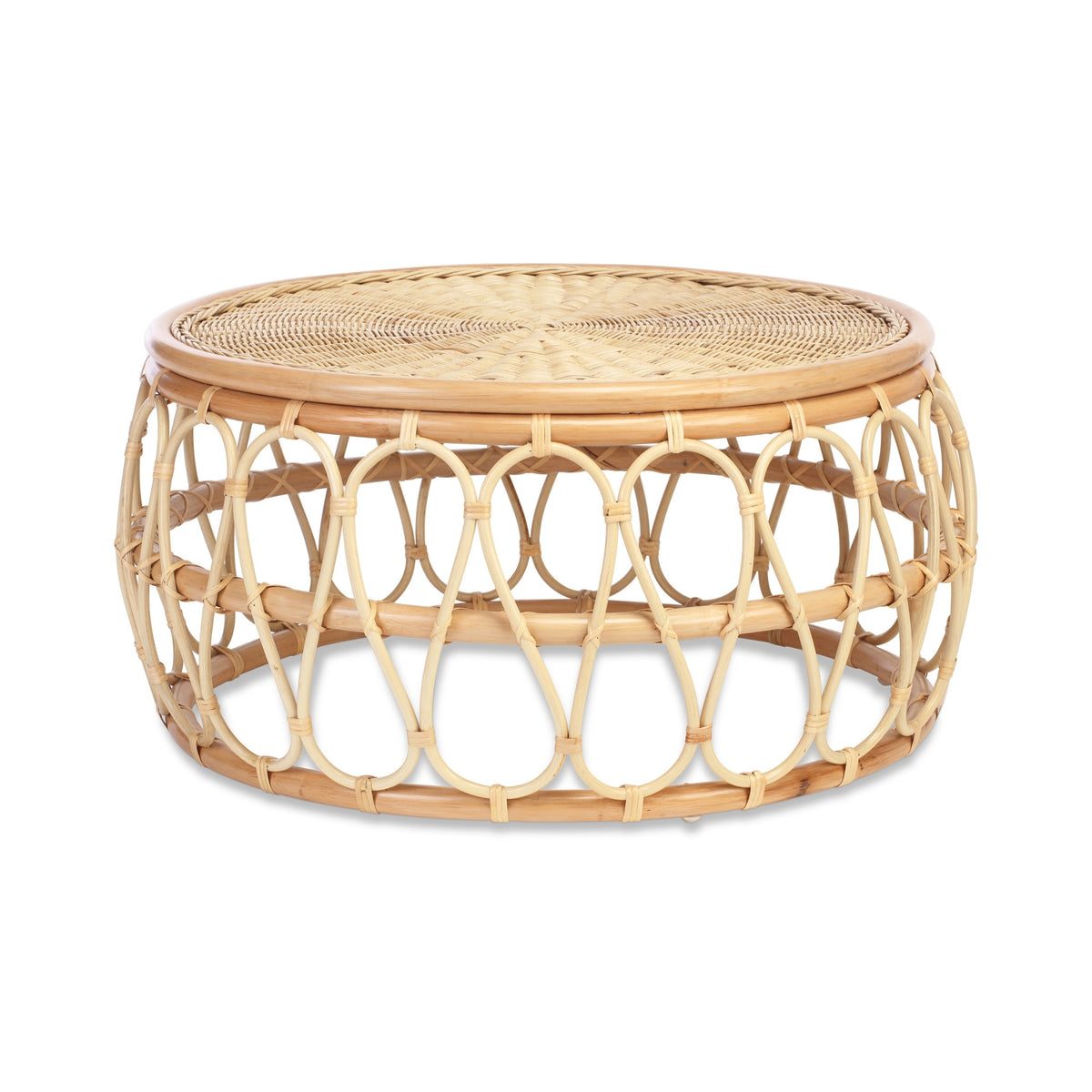 Natural Beijing Rattan Coffee Table - Handmade Wicker