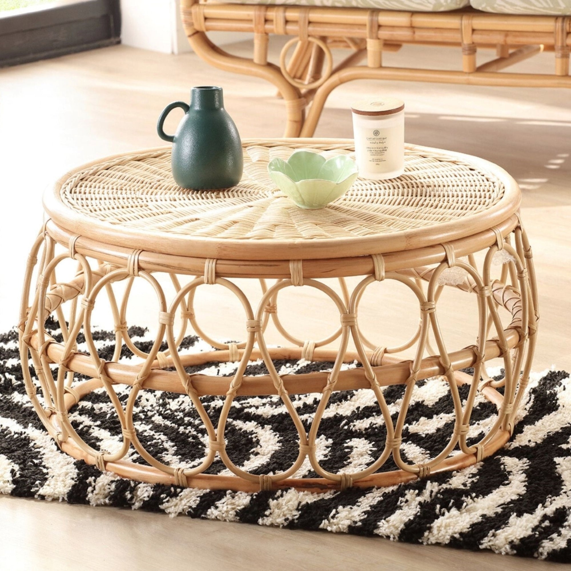 Desser Handmade Rattan Coffee Table | UK Craftsmanship