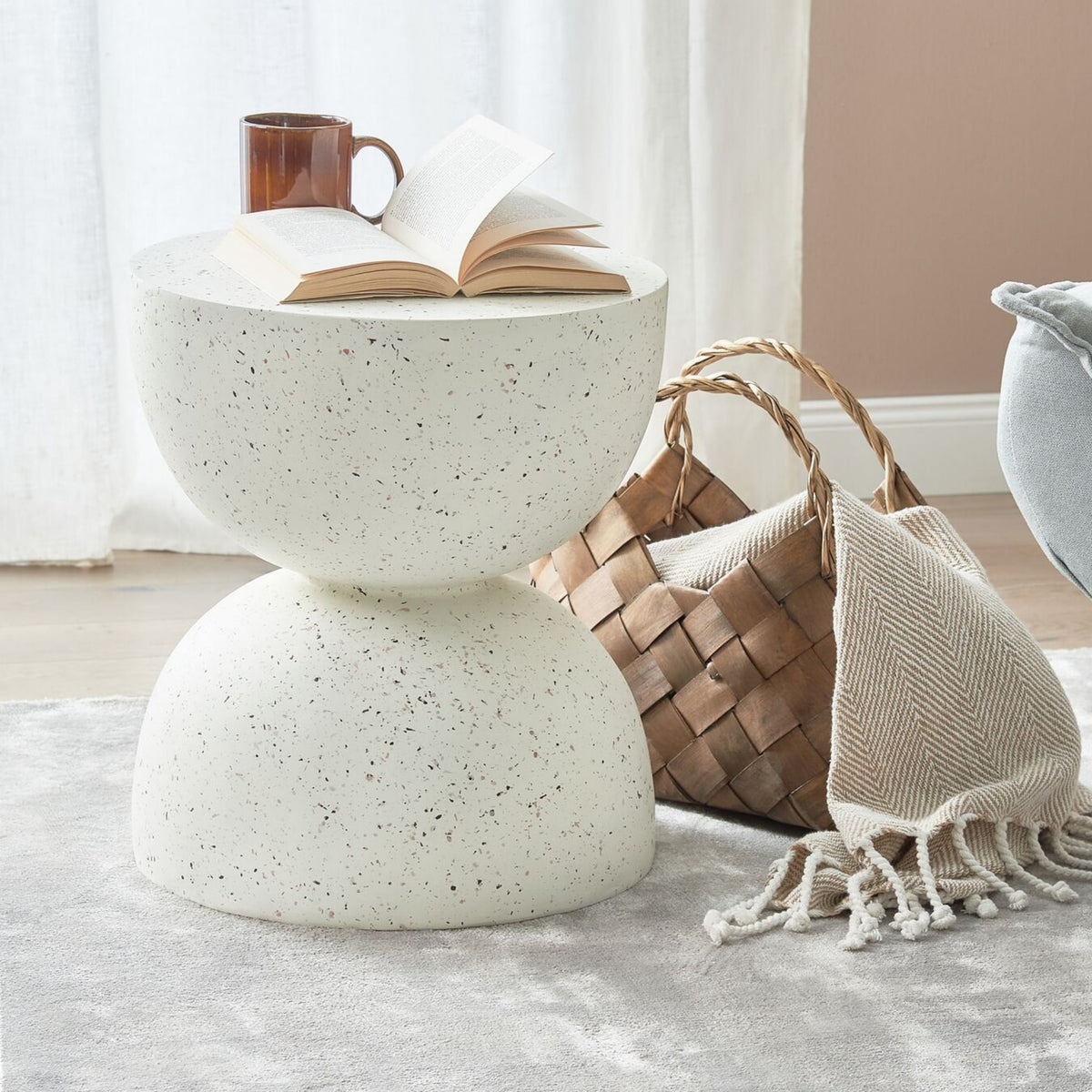 Pedro Terrazzo Look Egg Timer Side Table