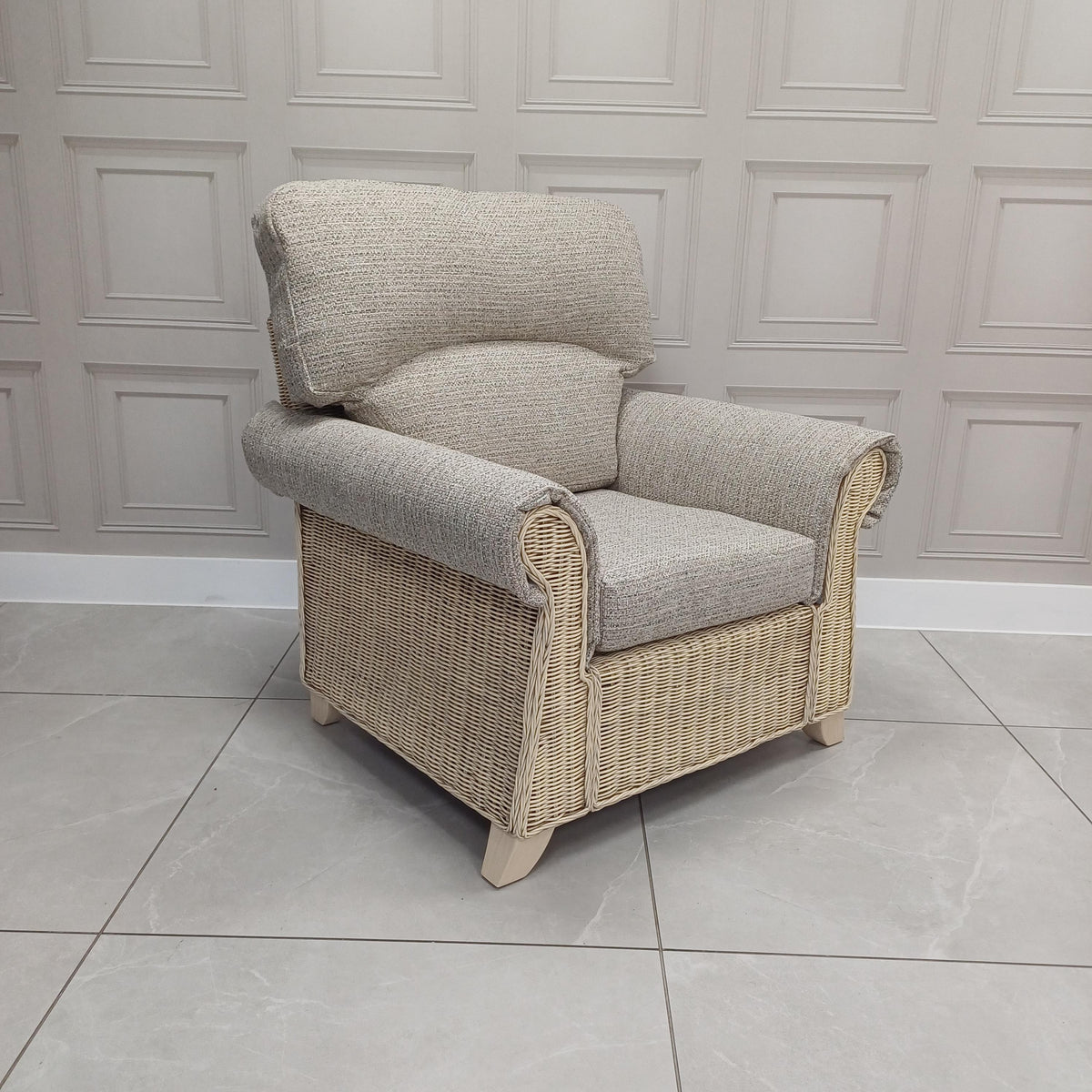 Clifton Armchair in Blush Tweed - Clearance