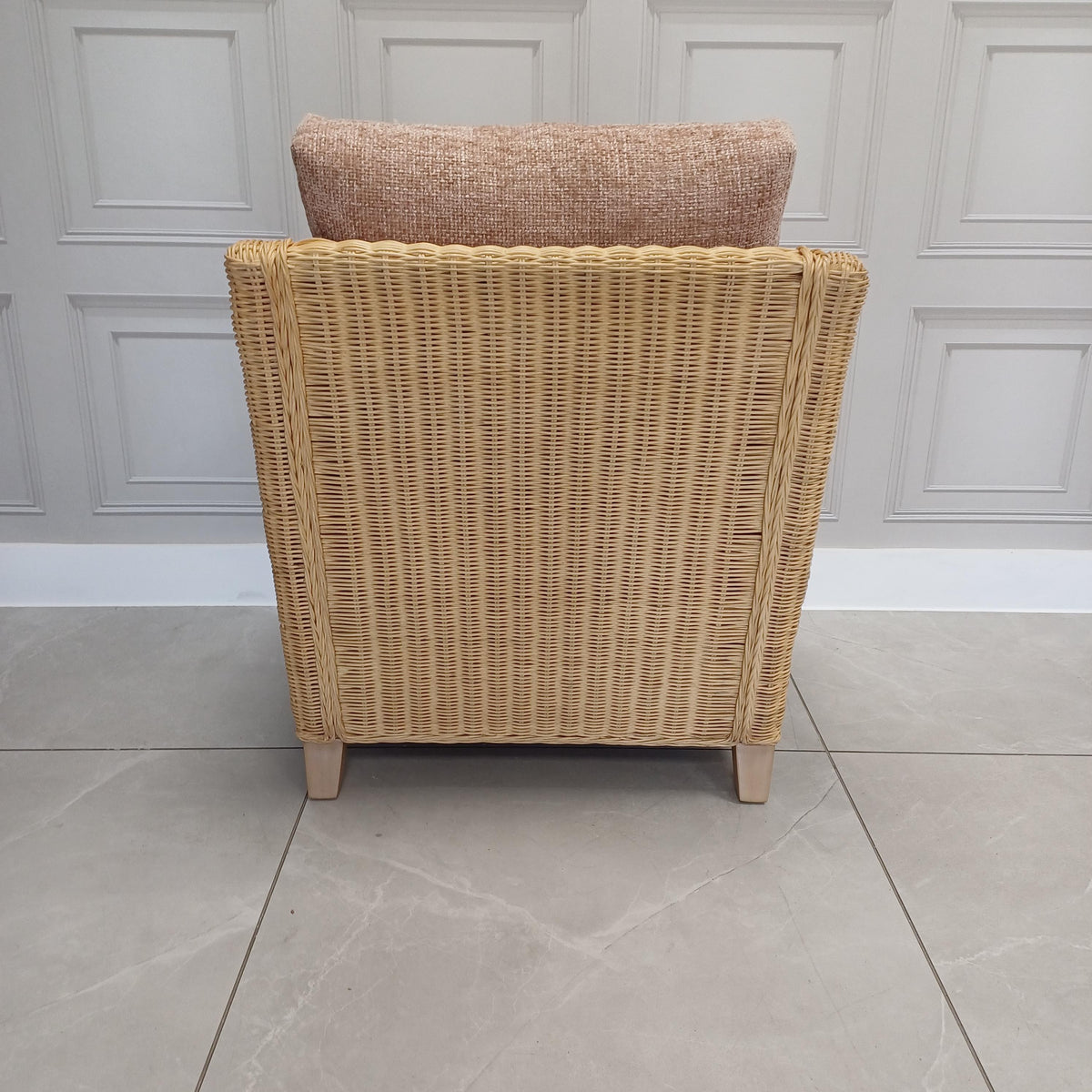 Dijon Natural Light Oak Armchair in Jubilee Punch - Clearance