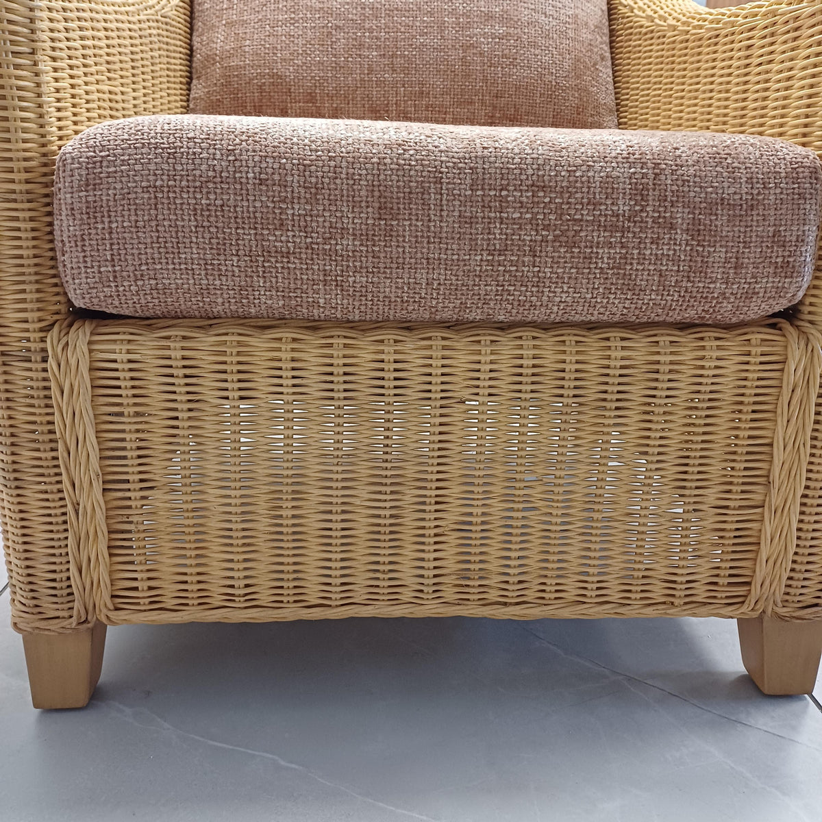 Dijon Natural Light Oak Armchair in Jubilee Punch - Clearance