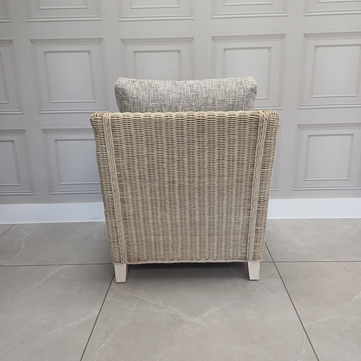 Dijon Natural Wash Cane Armchair in Farrow - Clearance