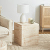 Pisa Square Travertine look Side Table - Indoor & Outdoor Table