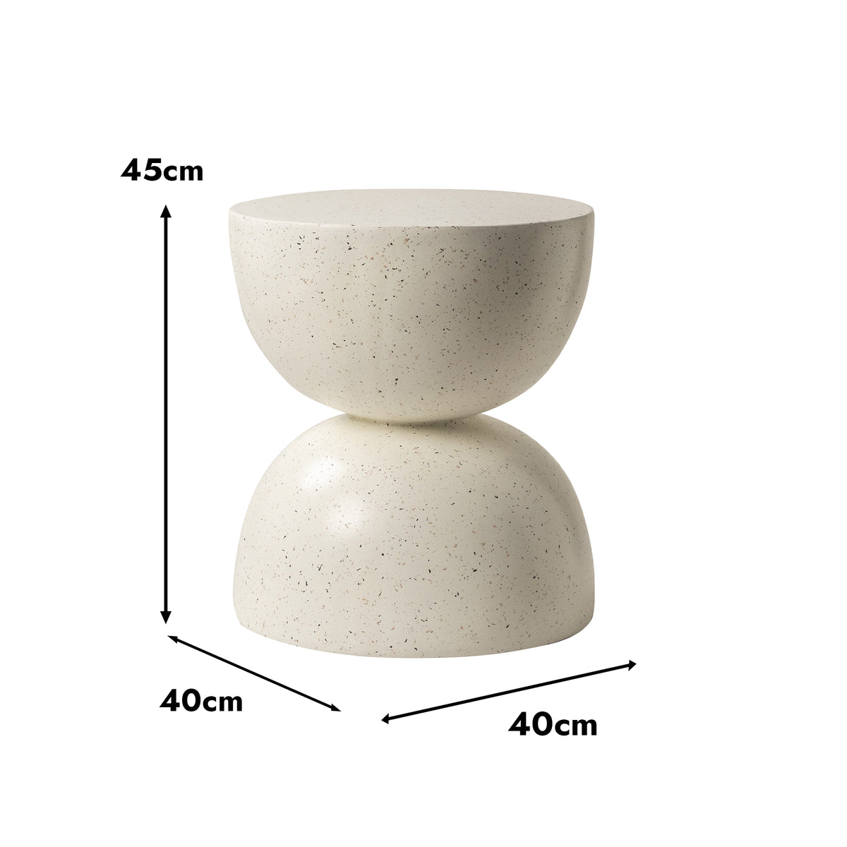 Pedro Terrazzo Look Egg Timer Side Table for Indoor & Outdoor