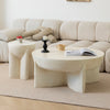 Naples Concrete Look Round Coffee Table - Indoor & Outdoor Table